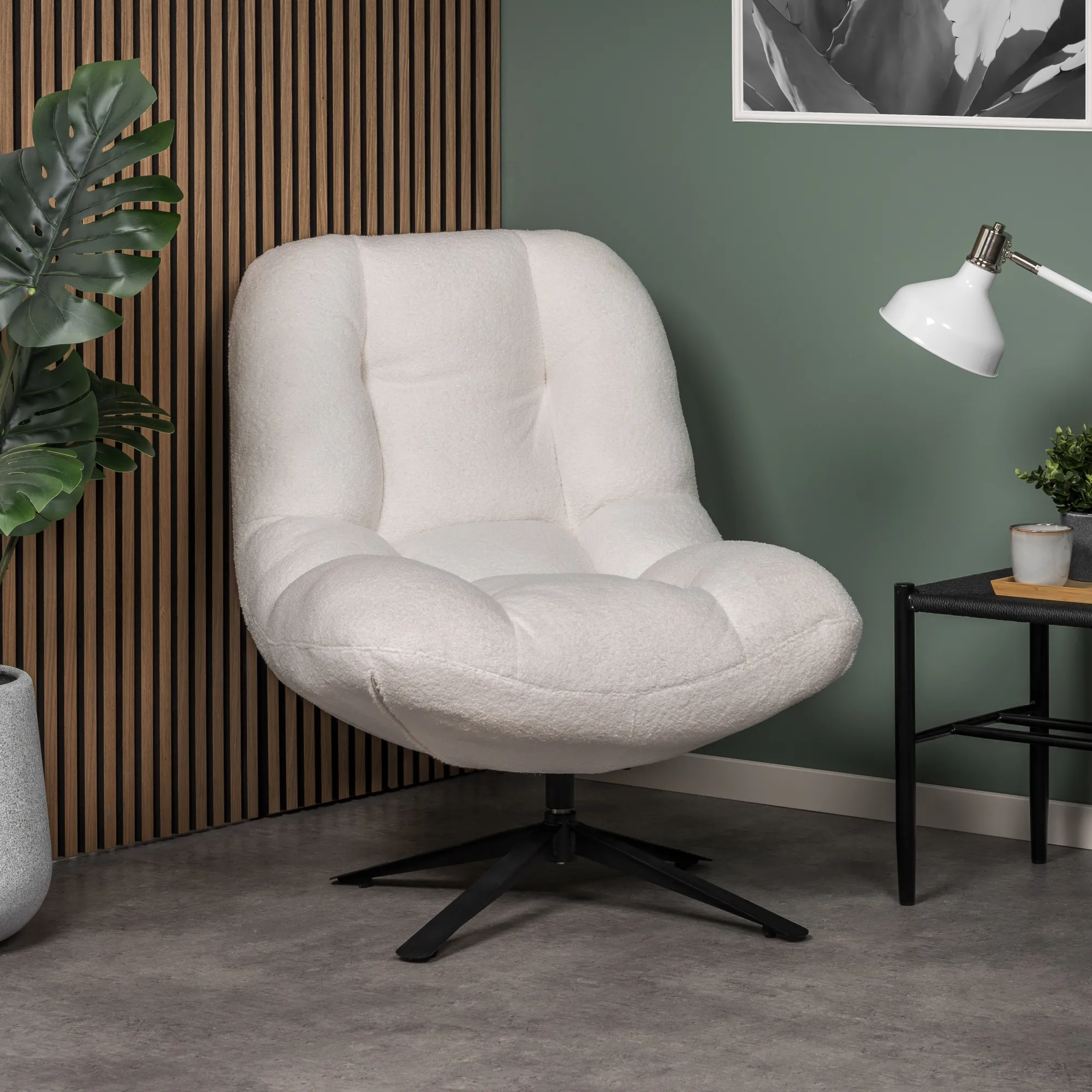 Homeville Signe med drejefunktion teddy hvid
