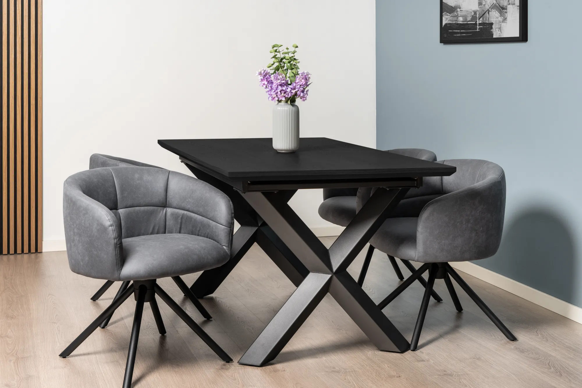 Homeville Silje med drejefunktion suede grå