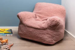 Homeville Sækkestol teddy rosa