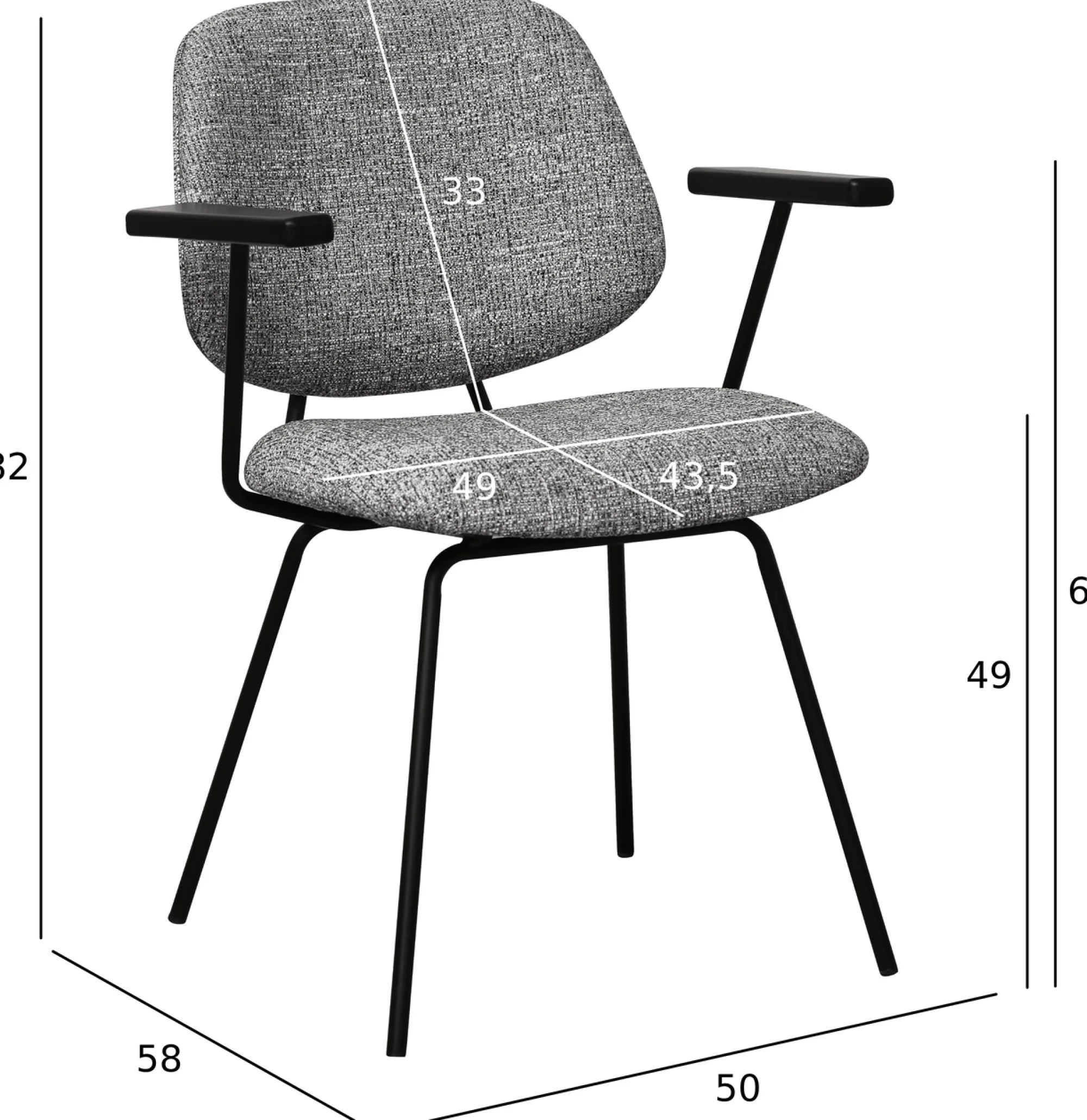 Furnhouse Sofia med armlæn grå