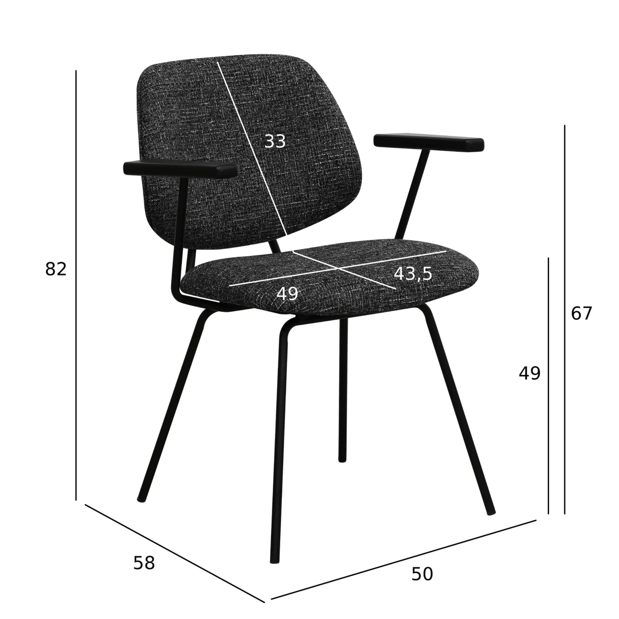 Furnhouse Sofia med armlæn sort