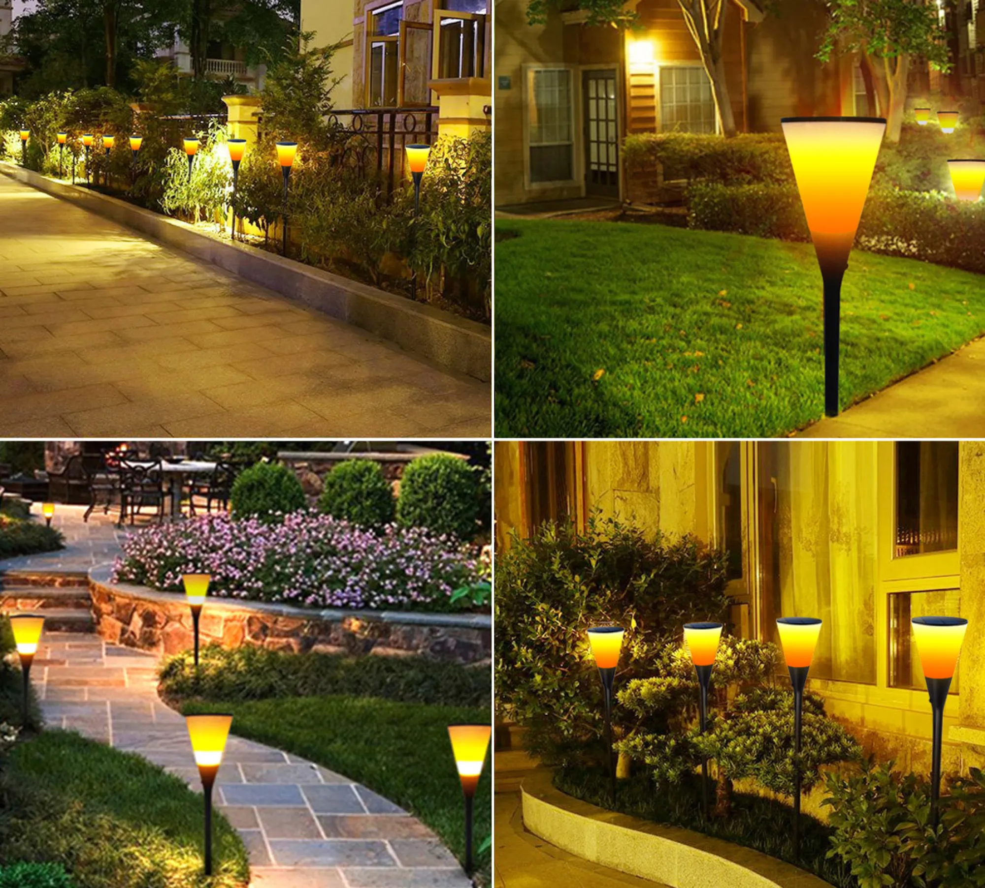Moreland Solcellelampe flamme LED lys
