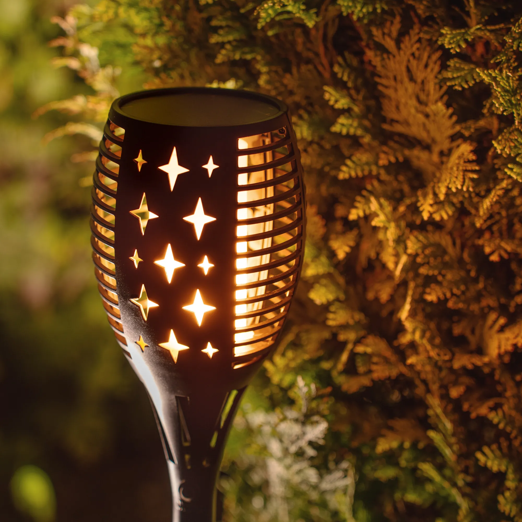 Moreland Solcellelampe flamme 96 LED lys
