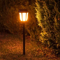 Moreland Solcellelampe LED lys med flammeeffekt