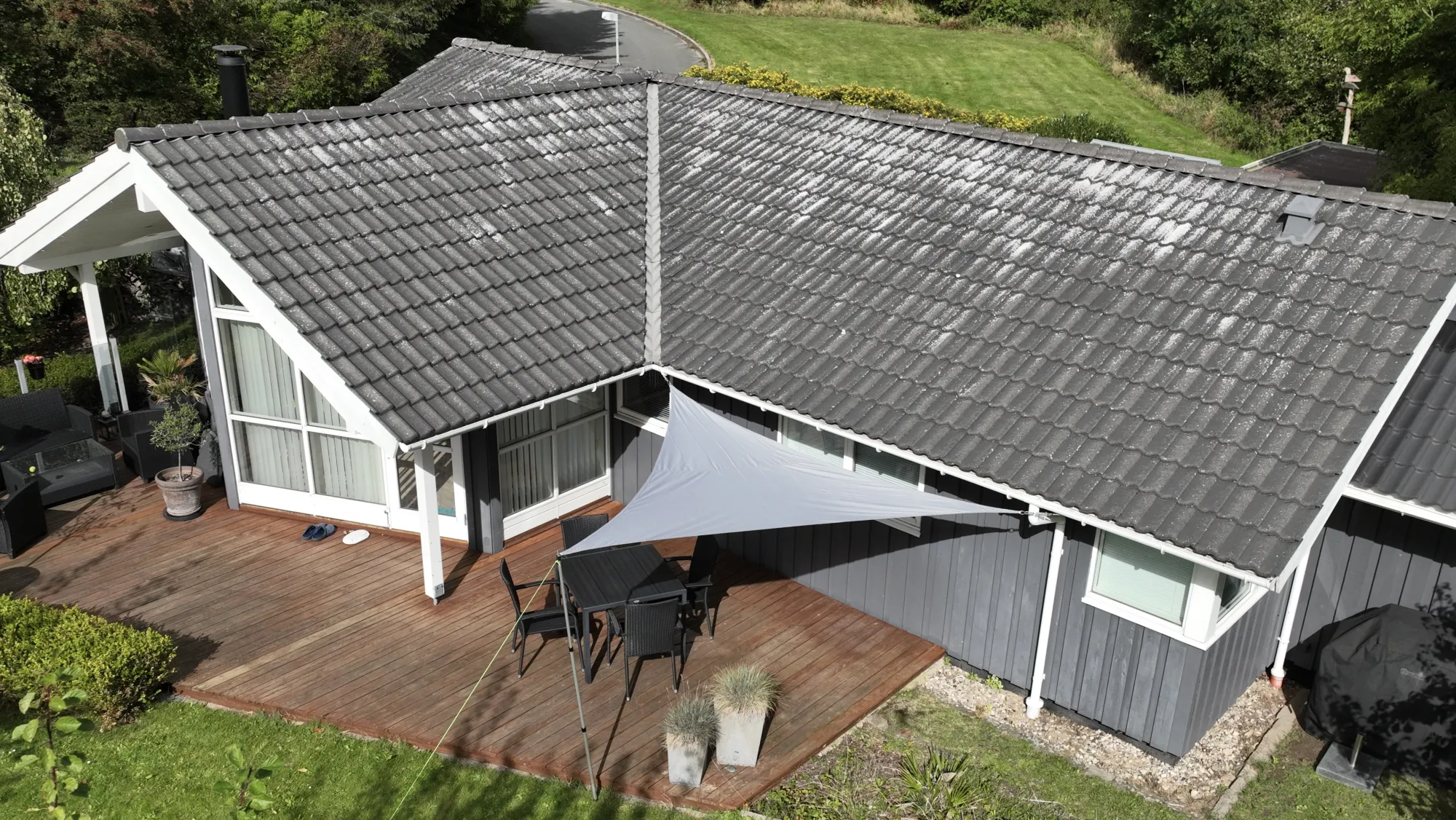 Moreland Solsejl grå LUX 3,6x3,6x3,6m