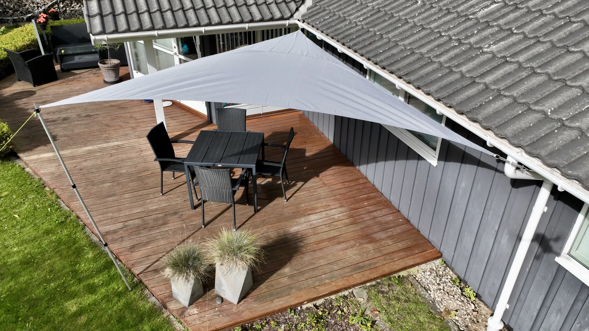 Moreland Solsejl grå LUX 3,6x3,6x3,6m
