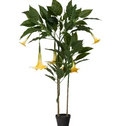 Homeville Stor kunstig Daturatræ gul 120 cm
