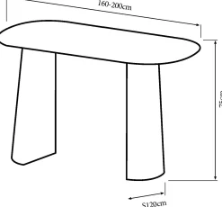 Homeville Teramo 200x120x75cm eg sort/sort
