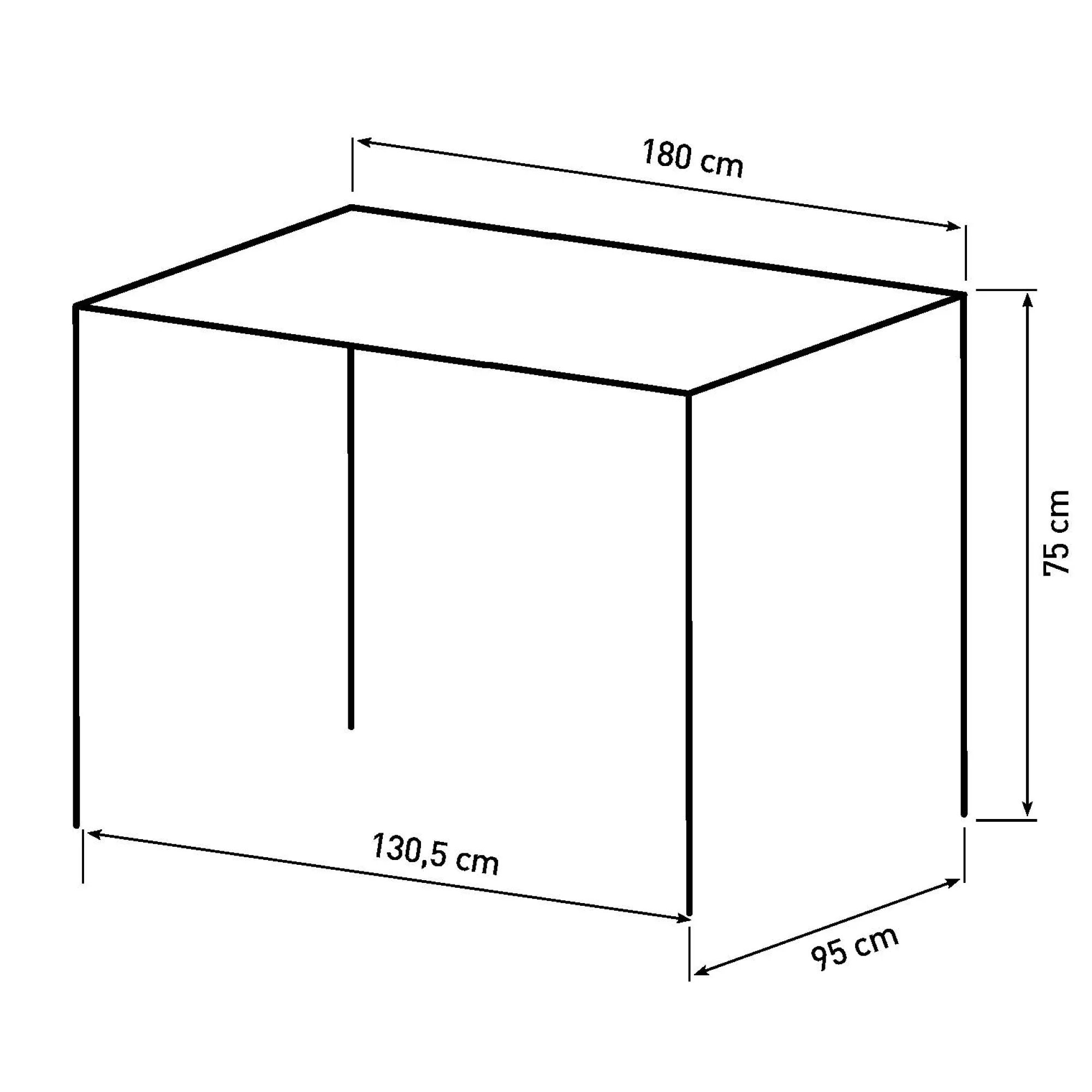 Homeville Terni 180x95x75cm eg natur/natur
