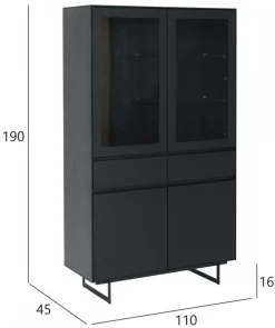 Furnhouse Tokyo gulvvitrine sort