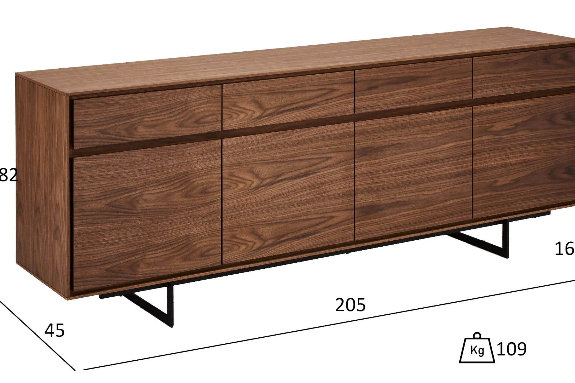 Furnhouse Tokyo skænk 205cm valnød