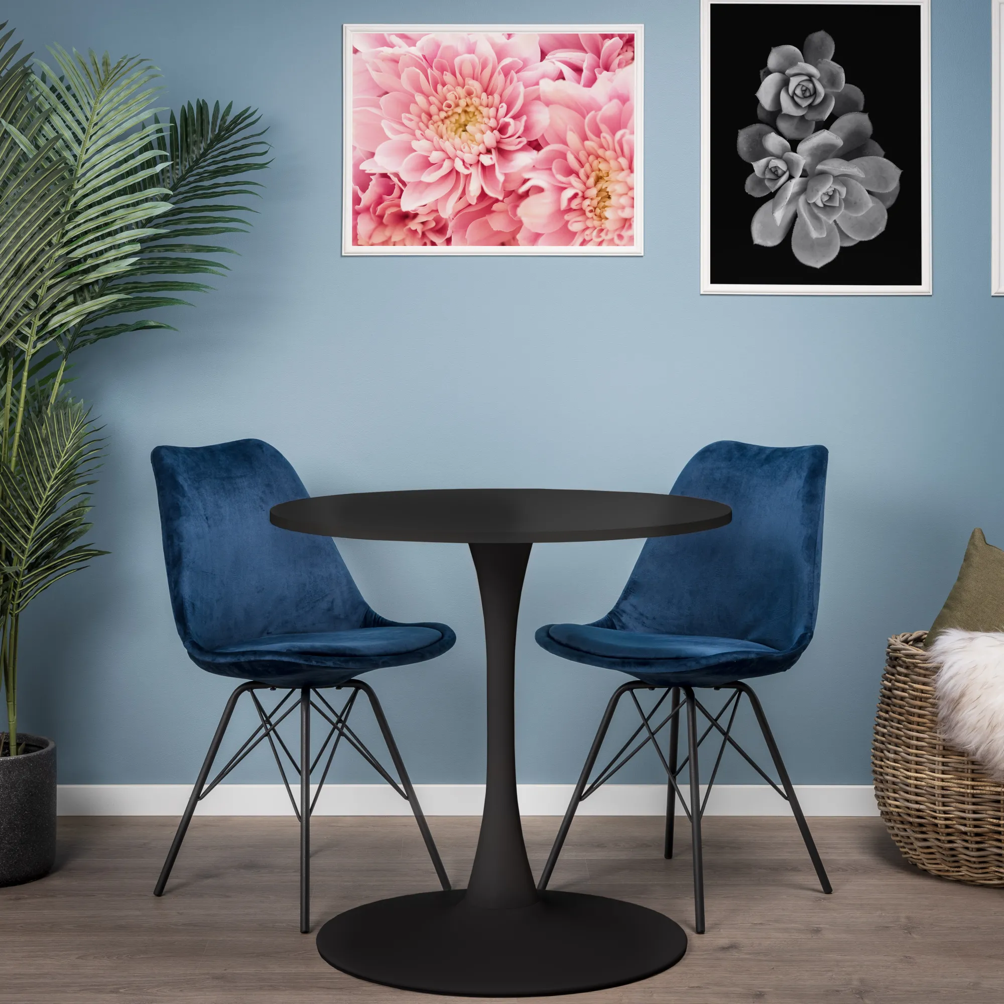 Homeville Verona 80x80x76cm sort/sort