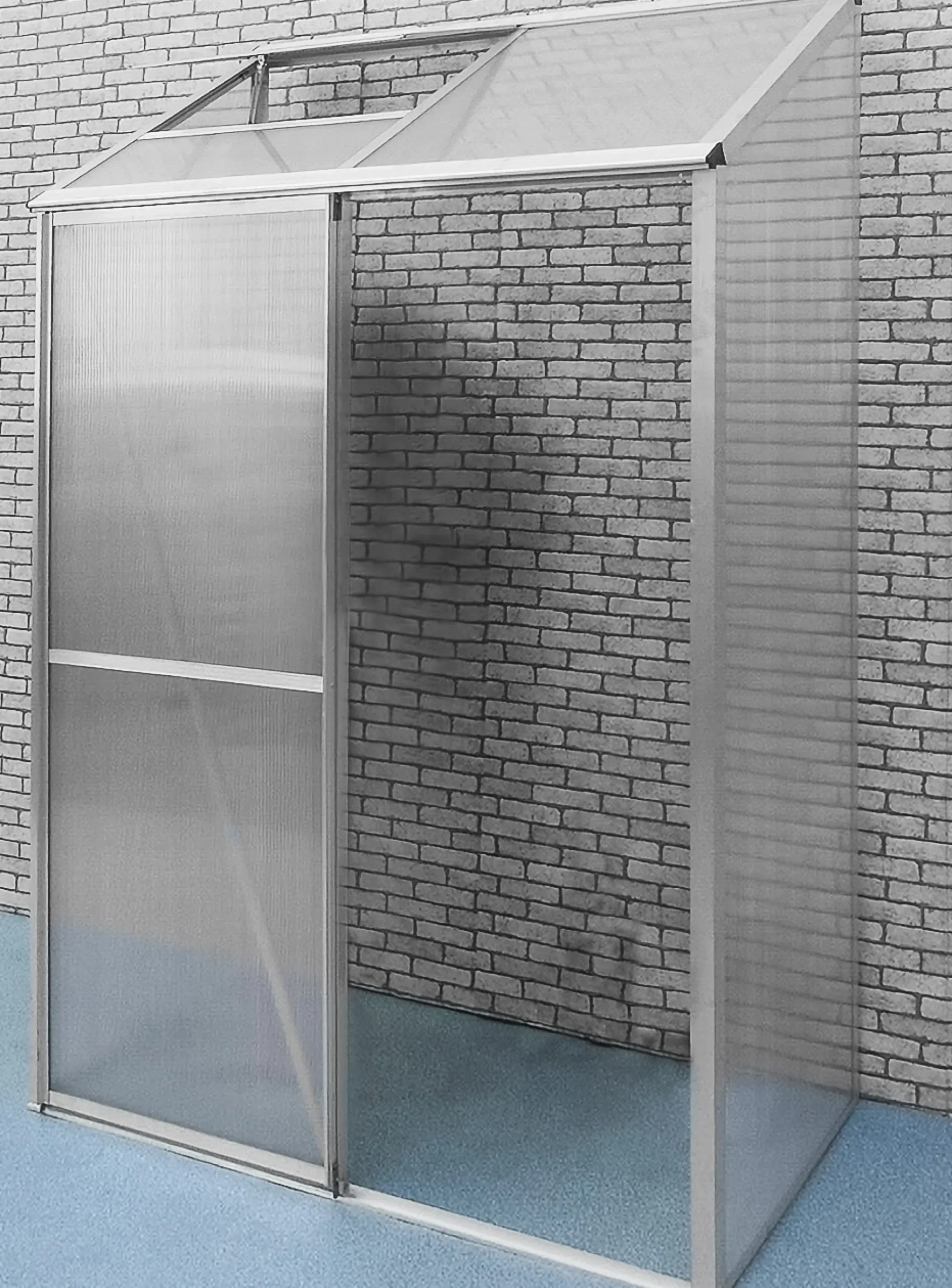Moreland Vægdrivhus poly sølv 64x126x191cm