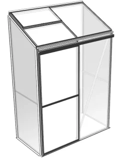 Moreland Vægdrivhus poly sort 68x128x185cm