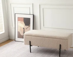 Homeville Vibe med opbevaring teddystof beige/sort