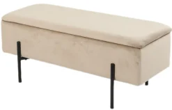 Homeville Vibe med opbevaring velour beige/sort
