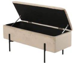 Homeville Vibe med opbevaring velour beige/sort