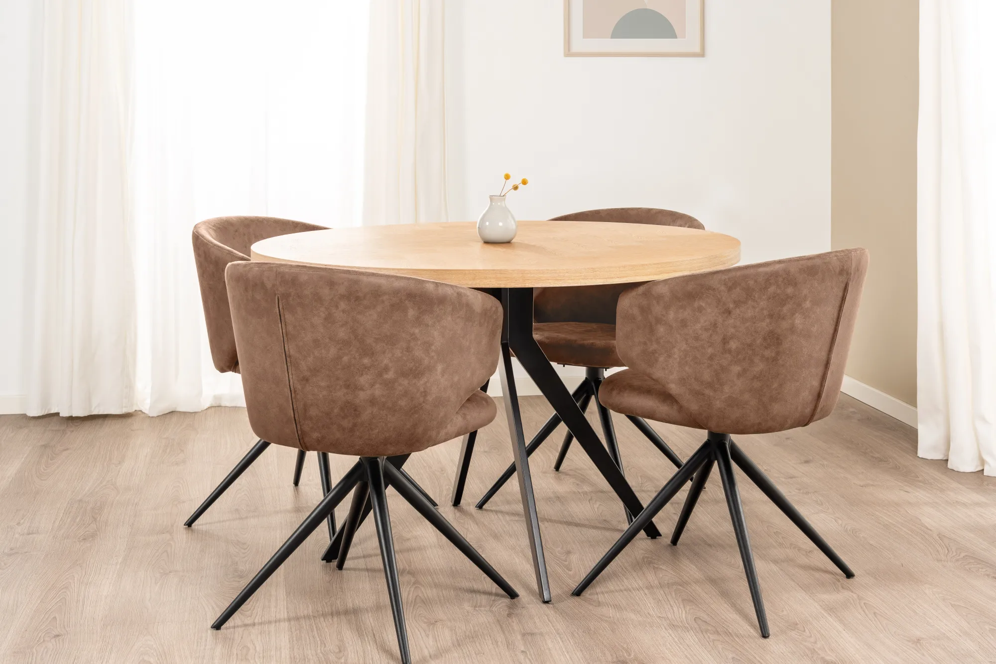 Homeville Victoria med drejefunktion suede brun