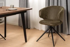 Homeville Victoria med drejefunktion suede mørkebrun