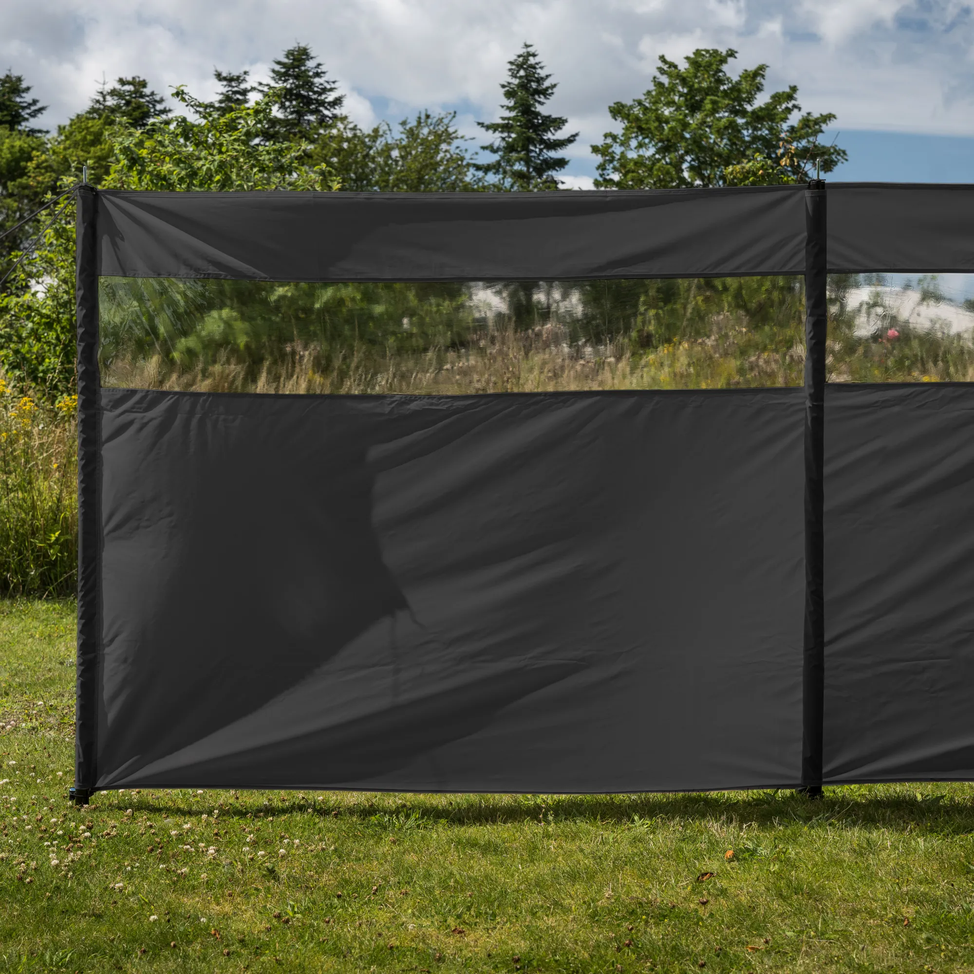 Moreland Vindsejl grå med vindue 400x140cm
